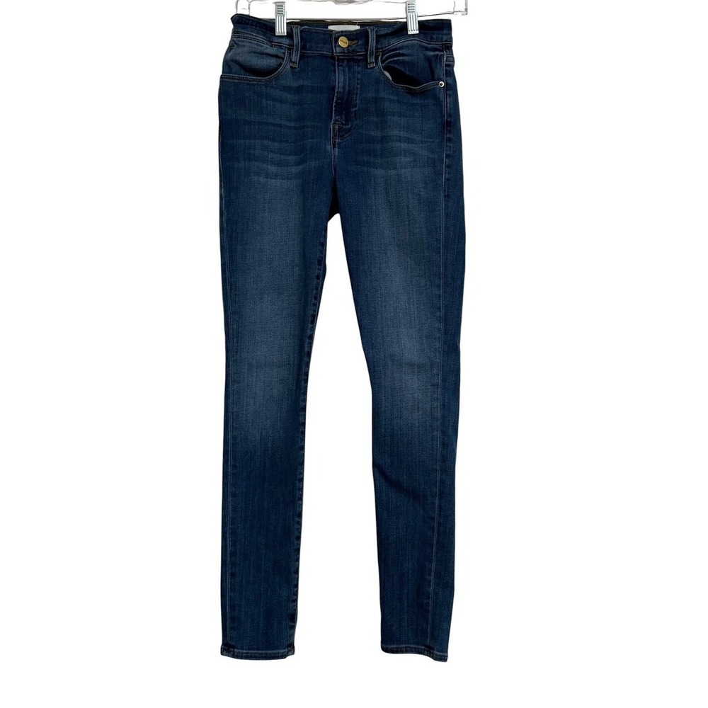 FRAME Le High Skinny  Medium Blue Mid Rise Jeans - Size 28